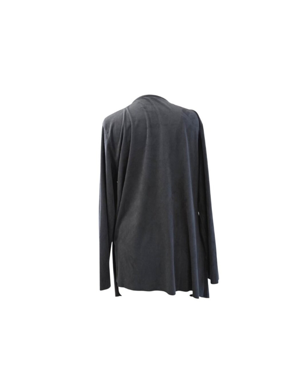 Soft Surroundings Women's Draped Cardigan XL Faux Suede Fall Fashion Open Front - Picture 5 of 12